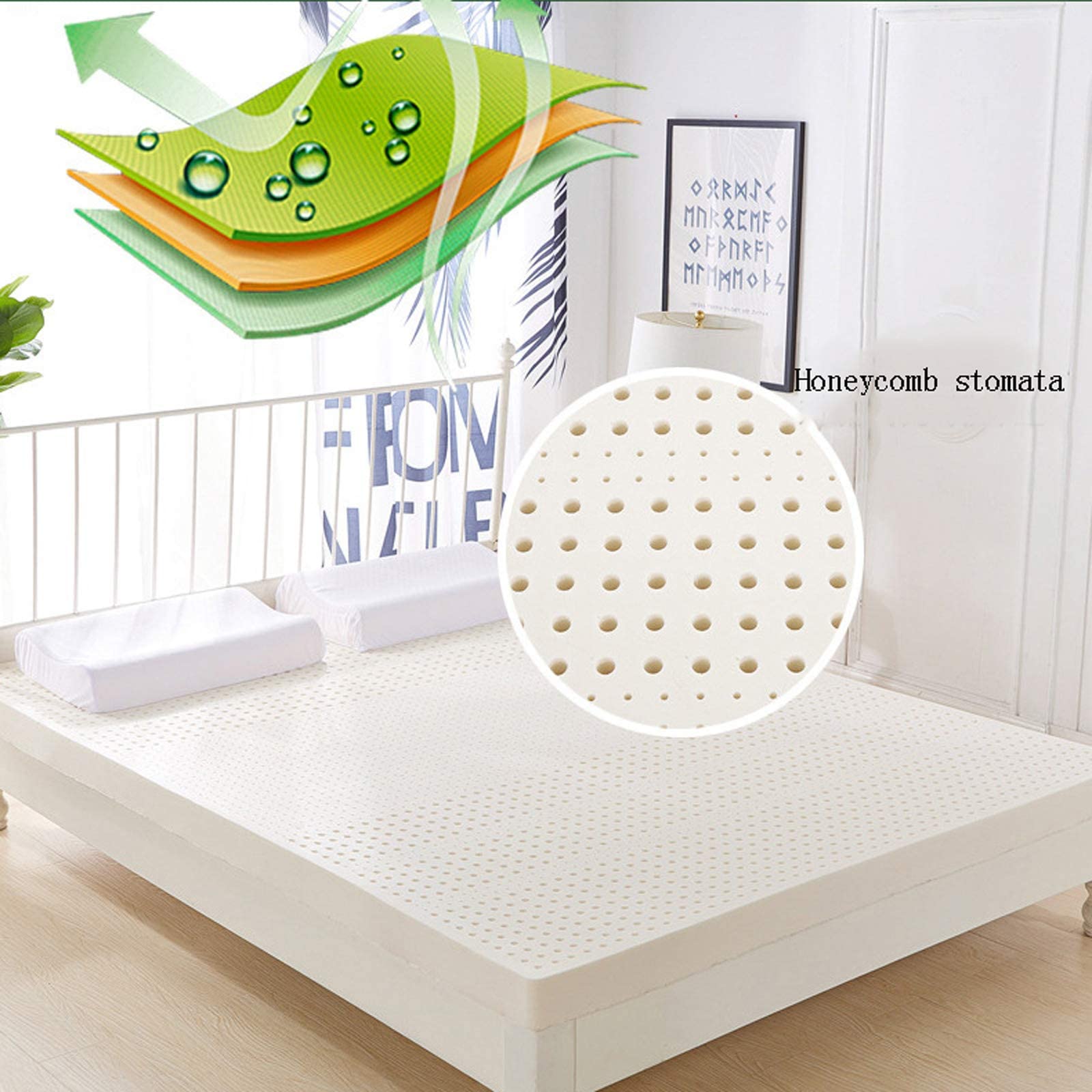 天然ラテックスマットレス Amazon.co.jp: 天然ラテックスのマットレストッパー、 柔らかく通気性